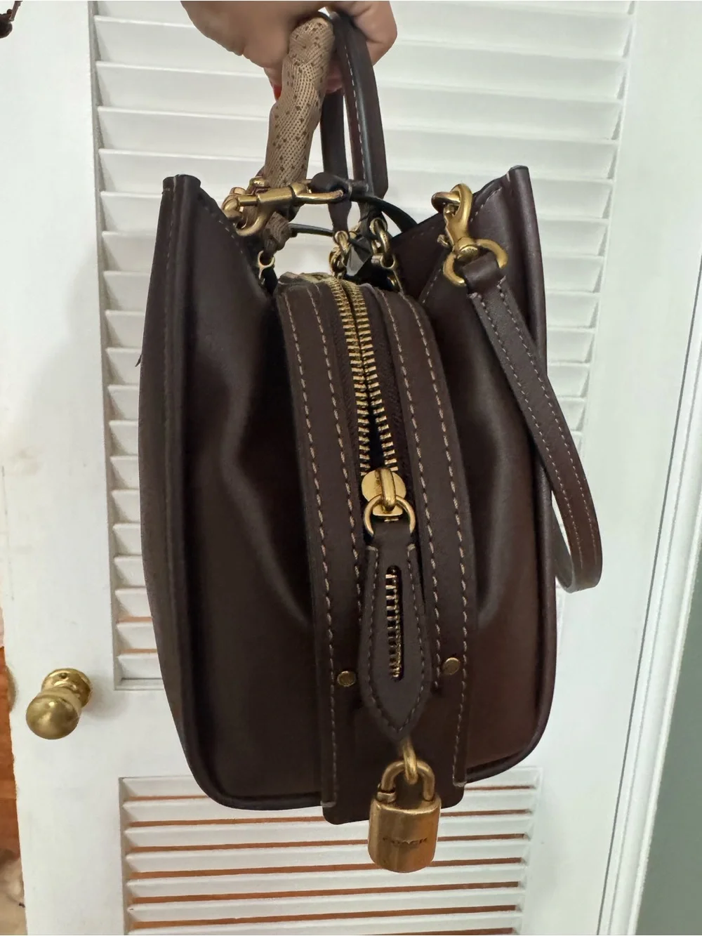 Coach Maple Rogue 31 Leather Satchel
